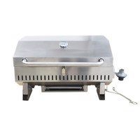 Barbecue au gaz propane portable et pliable en acier inoxydable, barbecue au gaz marin de table
