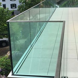 Nouveau U canal balcon verre sans cadre garde-corps en <span class=keywords><strong>aluminium</strong></span> Extrusion verre trempé <span class=keywords><strong>pour</strong></span> <span class=keywords><strong>terrasse</strong></span> <span class=keywords><strong>barre</strong></span> d'appui personnalisée 304sus main courante - Product Image 5