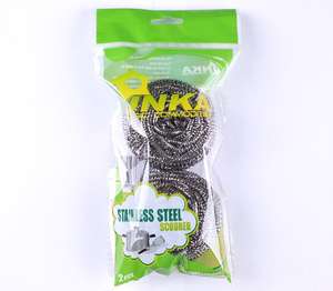 Thép không gỉ len Scrubber món ăn nồi làm sạch bóng bếp scourer làm sạch kim loại cọ rửa - Product Image 4