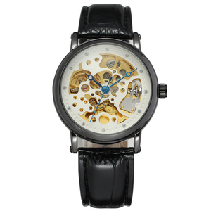 Orologio da polso da uomo con logo personalizzato automatico con cinturino in pelle per fabbrica cinese - Product Image 2