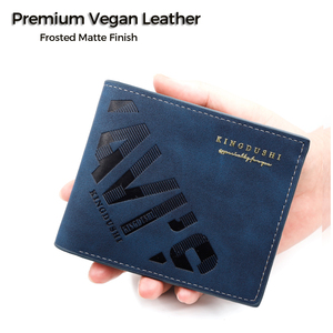 Cartera Bifold <span class=keywords><strong>de</strong></span> Cuero PU Vintage para Hombre con Bolsillo para Monedas con Cremallera, Tarjetero Retro Corto con Múltiples Ranuras, Monedero Casual Masculino - Product Image 1