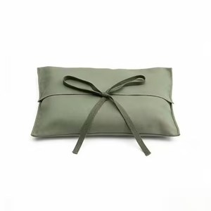 Bow-Tie Closure Security Feature <b>Gift</b> Pouch Natural <b>Fabric</b> Cotton Drawstring Envelope <b>Bag</b> Screen Printed Logo for Jewelry - Product Image 4