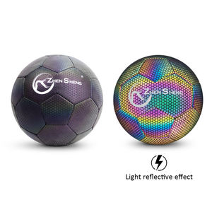 Balón de fútbol luminoso reflectante Zhensheng de la mejor calidad, balón de fútbol con brillo nocturno, tamaño 5, Fútbol reflectante holográfico - Product Image 5