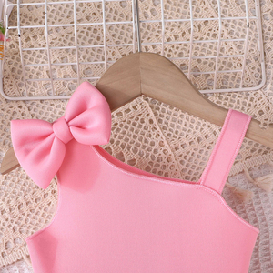 ชุดเดรสเจ้าหญิงสุดหรูสำหรับเด็กผู้หญิง แบบไหล่เดียว แขนกุด ประดับโบว์ ระบายอากาศได้ดี มีหลายสี - Product Image 3