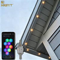 HRSYT  C Aluminium Track RGBW LED Pixel Lights IP68 Éclairage extérieur imperméable permanent pour Noël, éclairage de maison