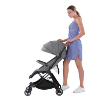 Poussette de voyage compacte légère Buggy portable facile à plier pour les voyages en avion Métal et tissu durables pour les enfants