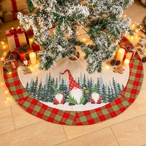 Hot Sale Lightweight Forest Pattern <b>Christmas</b> Tree Skirt Motif Tree Bottom <b>Mat</b> Holiday Family Celebration Floor Decoration. - Product Image 2