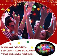 Anneaux en caoutchouc LED lumineux et clignotants multicolores pour fêtes, Halloween, Thanksgiving, remise des diplômes