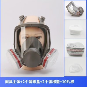 Masker Gas wajah penuh kartrid respirator filter ganda masker gas pelindung industri dengan harga rendah - Product Image 6