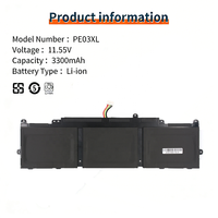 Batterie d'ordinateur portable OEM en gros pour Chromebook 11 G3 G4 210 G1 PE03XL TPN-Q151 11.55V 3300mAh Batteries pour ordinateur portable