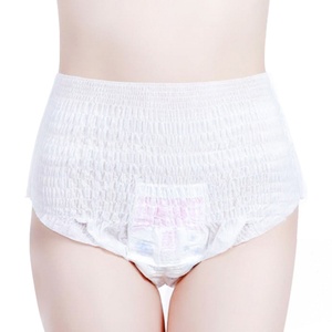 Vente en gros de serviettes hygiéniques jetables en coton pour femmes, haute absorption, avec protection anti-fuites et ailettes, et culottes menstruelles - Product Image 2
