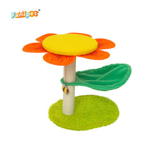 Famipet Custom grosir baru desain kecil kucing memanjat menara bunga kucing pohon dengan menggaruk Post - Product Image 6