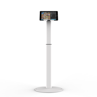 Support de sol en métal debout libre réglable en hauteur commerciale pour iPad Air Flexible inclinaison pivotant conception magnétique tablette PC supports