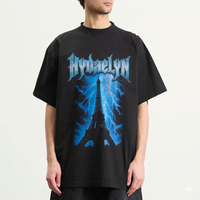 Custom Graphic Printed Heavy Weight 200-300 GSM Crewneck Oversized Cotton <strong>Tshirt</strong>