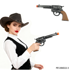 PESENAR Revolver Giocattolo Vintage Intagliato, Pieno di Stile Western, Accessorio Divertente con un Tocco Audace - Product Image 1
