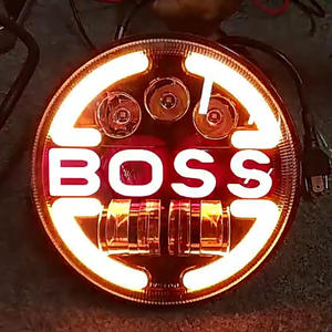 7 pouces <span class=keywords><strong>BOSS</strong></span> LED moto clignotant phare salut/Lo faisceau pour Harley Road King Wrangler Honda Hornet Suzuki Yamaha - Product Image 6