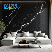 Panneau mural en plastique WPC moderne insonorisé avec revêtement UV sans joint, recyclable et durable pour la décoration intérieure