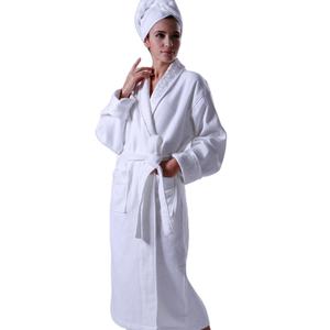 Di alta qualità 100% cotone biologico bianco spugna accappatoio soffici abiti da bagno di dimensioni personalizzate asciugamano spugna da bagno - Product Image 3