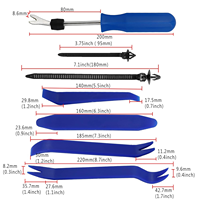 Clips de retenue pour voiture, vis automobiles, carrosserie, kit de 845 pièces, attaches à pression, kit de goupilles pour GM Ford pour To.yo.t.a Honda Chrysler, bleu