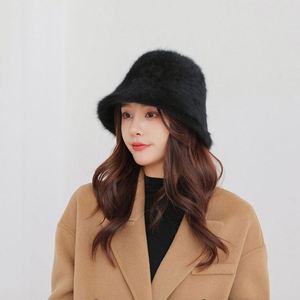 Women Autumn Warm Winter Fashion Artificial Rabbit <b>Fur</b> <b>Bucket</b> Thicken Fisherman Plush Basin <b>Hat</b> - Product Image 3