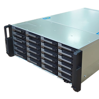4U 24 Bay Storage Hot-swap Rack Server Chassis dengan 12GB Backplanes Cloud Calculation