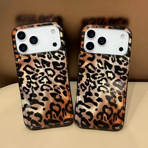 Senyork high quality leopard print transparent gloss IMD mobile phone <b>case</b> for <b>iPhone</b> 17 16 15 14 pro max wholback cover - Product Image 1