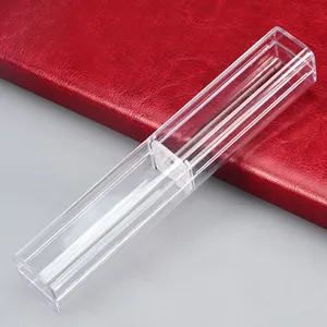 Toptan kalemler akrilik kılıf-Çini kalem kutusu tedarikçisi kaliteli şeffaf plastik kutu kalem için promosyon şeffaf akrilik hediye kalem kutusu