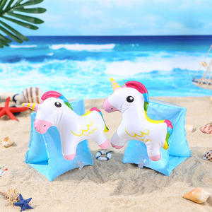 Brazaletes de natación con diseños de flamenco, cangrejo, unicornio y cerdo para niños de 2 a 4 años, flotadores de PVC, juguetes acuáticos - Product Image 4