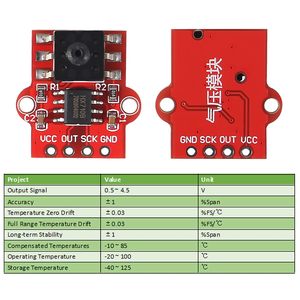 Module de capteur de pression d'air AEDIKO 3.3-5V numérique barométrique 0-40KPa pour le contrôle du niveau d'eau - Product Image 2