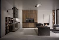 Kabinet Dapur Granit Stainless Steel Mewah dengan Desain Modular untuk Penggunaan Hotel, Vila, dan Apartemen