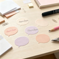 Bloc-notes personnalisé avec logo, planificateur minimaliste, palette de couleurs avec notes adhésives transparentes multi-formes en carton pour l'école et le bureau