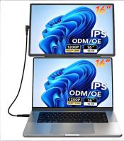 Livraison rapide, écran portable double 16 pouces IPS FHD 1200P LCD, plug & play, type-C, 60Hz, ultra fin, écran de jeu pour les voyages