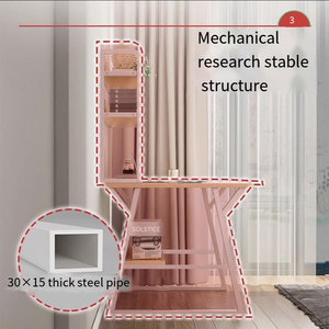 Hiện đại màu trắng đen gỗ Máy tính để bàn Bàn máy tính 2 tầng nhà phòng ngủ nghiên cứu Bàn bán buôn với giá sách - Product Image 3