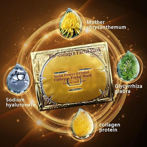 Masque facial en feuille de collagène cristallin doré personnalisé avec logo 2026, hydratant et nourrissant pour le visage et le corps - Product Image 4