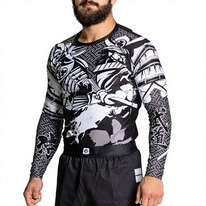 Maillot de compression personnalisé pour BJJ, Jiu Jitsu, sublimation, grappling, No-Gi, entraînement MMA, vêtements de sport respirants, fabricant - Product Image 1