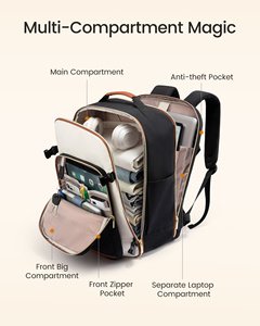 Valises de voyage LOVEVOOK 40L pour femmes et hommes, grands sacs à dos de voyage pour affaires avec 3 cubes de rangement, sac pour ordinateur portable - Product Image 2