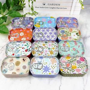 Lata Rectangular Pequeña Personalizada <span class=keywords><strong>con</strong></span> Anillo de Apertura Fácil, Estilo Sardina, Reutilizable para Alimentos, Té, Almuerzo, Dulces, <span class=keywords><strong>Chocolate</strong></span> - Product Image 1