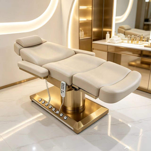 Lit de beauté électrique de luxe avec lampe d'ambiance et design respirant pour la cosmétologie et la relaxation thérapeutique – Table de soin professionnelle - Product Image 4