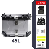 Boîte à bagages arrière pour moto imperméable personnalisée avec logo et matériaux sur mesure, 45L, logo personnalisé, fabriqué à Dongguan, Guangdong