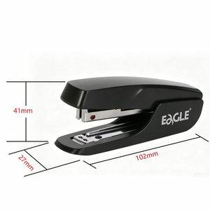 Eagle Wholesale Black Office Stationery <b>Set</b> Plastic Metal 2 Hole <b>Punch</b> <b>Set</b> NO.10 Stapler 12 Sheets Capacity Desktop Factory - Product Image 3