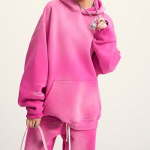 Fabricants de vêtements personnalisés de haute qualité, sweat à capuche décontracté en coton 100% avec effet délavé, épaules tombantes, unisexe, style hip-hop, pour l'hiver, ODM - Product Image 3