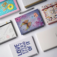 Carnet à spirale personnalisé Cloudriver NB-51 avec couverture en papier lenticulaire 3D, bande élastique, impression CMYK, pelliculage mat, 120 feuilles