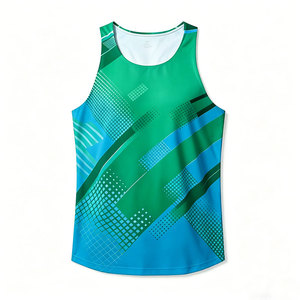Performance Quick Dry Moisture Wicking Breathable Lightweight Custom Logo Print <strong>Running</strong> Sleeveless <strong>Singlet</strong> for Outdoor Fitness - Product Image 2