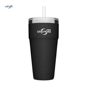 Classic Tumbler 26oz BPA Free Vacuum Stainless Steel Coffee Tumbler Travel Cup With Straw And Lid