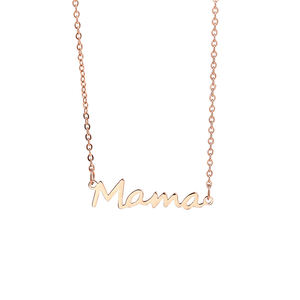 Vente chaude 18K Plaqué Or Minimaliste En Acier Inoxydable Collier Personnalisé Maman Nom Lien Chaîne Élégant Cadeau À La Mode pour - Product Image 3