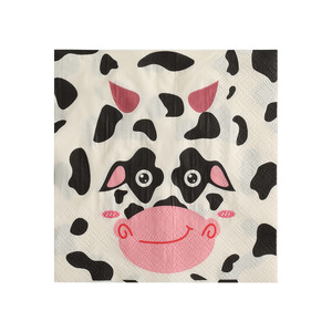 <b>Cow</b> Printed Paper Napkins 250mmx3250mm Square Disposable Tableware For Themed Party Decorations - Product Image 5