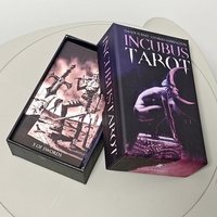 Набор карт Таро Black Core Spiritual Deck с голографическими краями, 330 г/м², роскошная печать без сердечника, бархатистое покрытие, индивидуальный дизайн