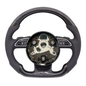 Volant de course en cuir perforé en fibre de carbone pour Audi RS S3 S4 S5 2012-2016 A3 A4 A5 RS4 RS5 - Product Image 5