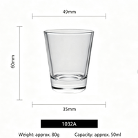 Ensemble de verres à shot Hxglass personnalisés de 1,5 oz et 2 oz, base lourde, verres transparents, lavables au lave-vaisselle, pour cocktails, vodka, soju, liqueur