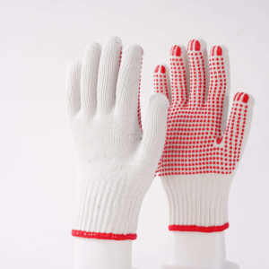 Cheap Sike <strong>PVC</strong> Dotted Cotton Work <strong>Gloves</strong> Comfortable White/Black Anti-Slip Durable 8 Oz Industrial Safety <strong>Gloves</strong> Silicone-free - Product Image 6